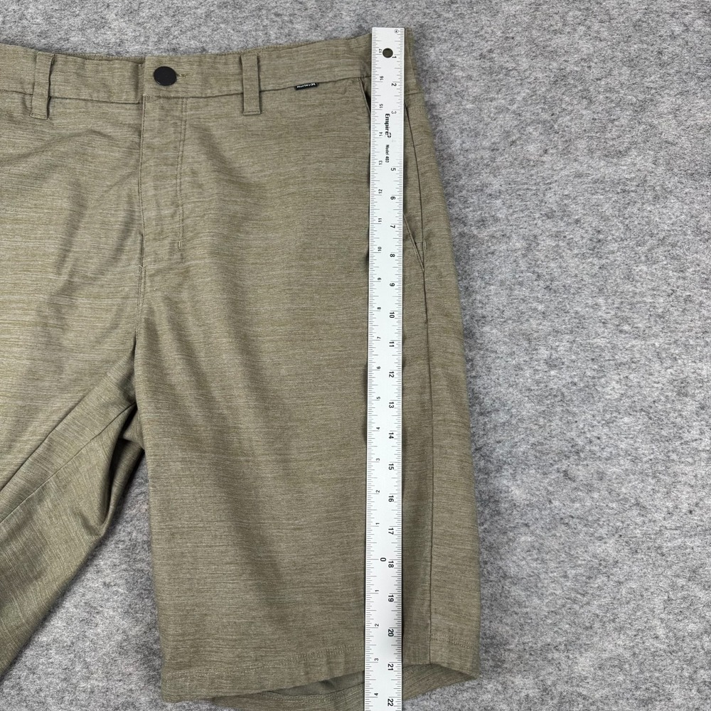 Hurley Chino Shorts 10" Cotton Polyester Stretch Pockets Brown Mens 34 - Picture 11 of 13